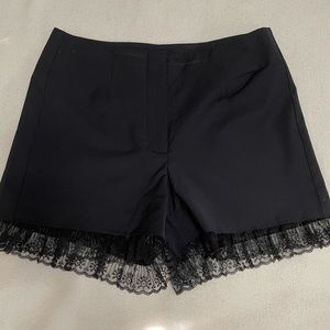 Bebe black shorts with custom added lace (size 8)